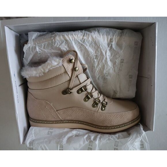 White Mountain W35076XW-170 Women's Sz 10W Ice White Tamasha Lace-Up Booties - Picture 11 of 13